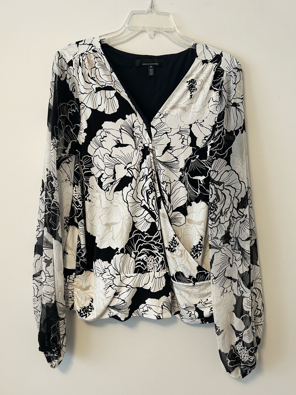 White House Black Market Faux Wrap Blouse